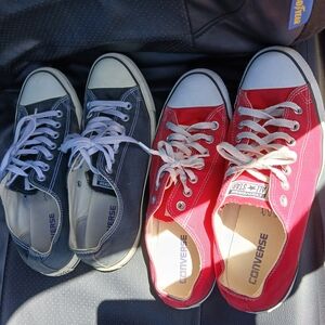 Converse Chuck Taylor Sneakers - Red and Gray